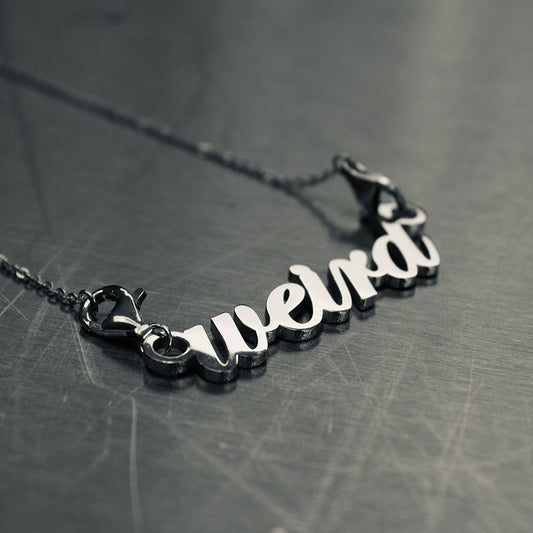 Weird Solid Sterling Silver Pendant | Bag Charm