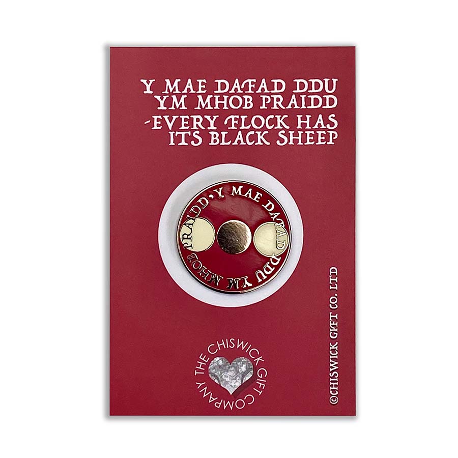 Welsh Pin - Y mae dafad ddu ym mhob praidd – Every flock has its black sheep
