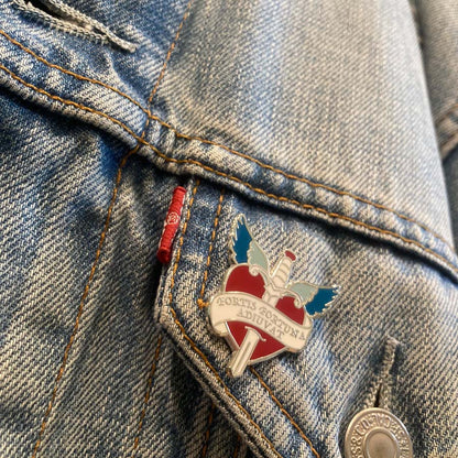 Fortune Favours The Brave Latin Motto Enamel Pin