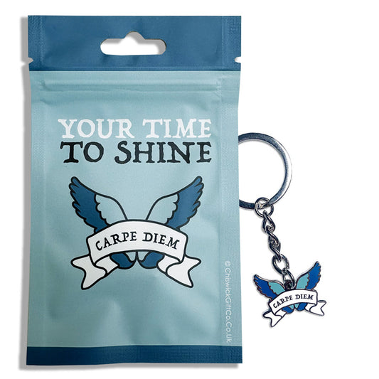 Seize The Day Latin Motto Keyring
