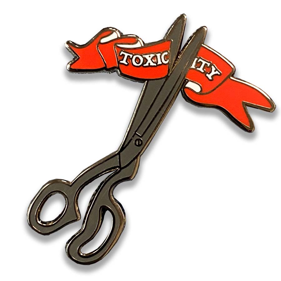 Cutting Toxicity Hard Enamel Pin