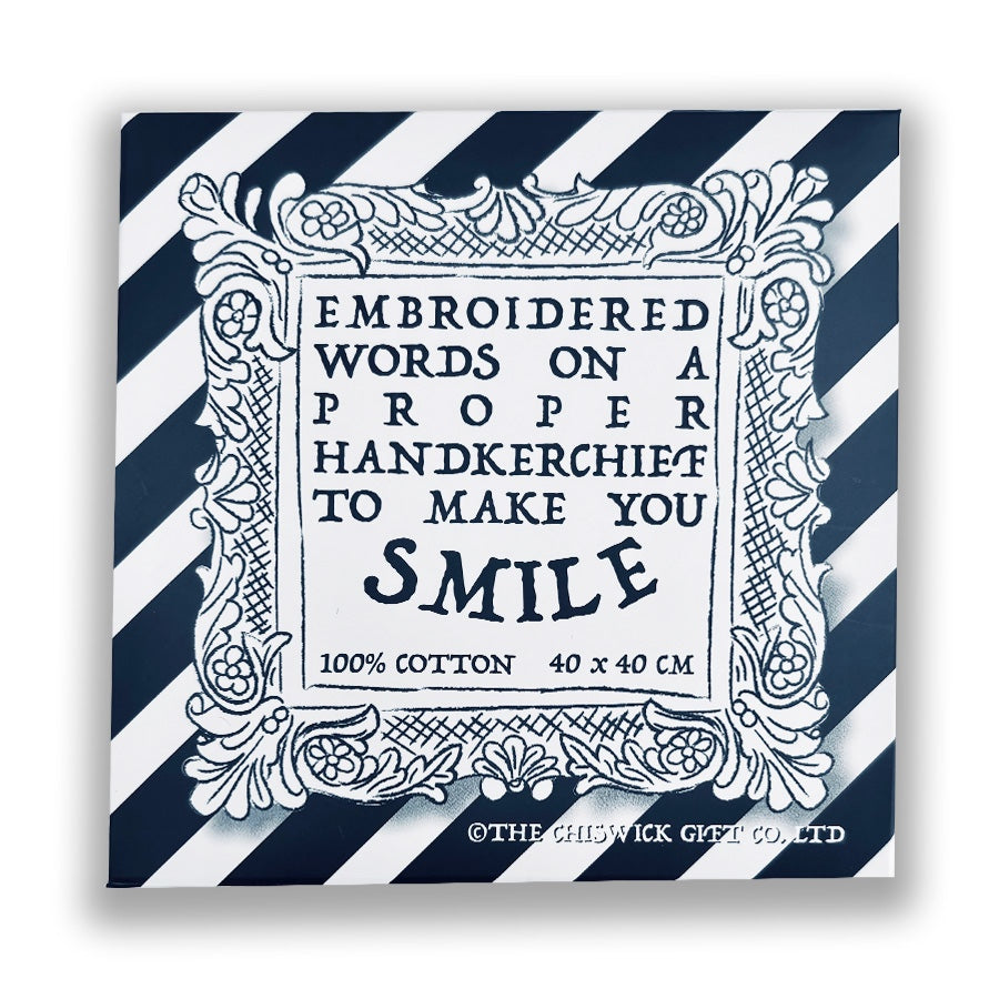 Hold Fast - Large Embroidered Cotton Handkerchief