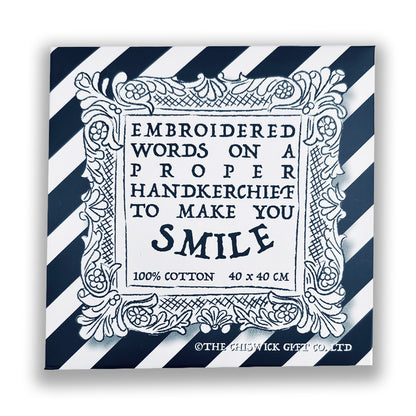 Hold Fast - Large Embroidered Cotton Handkerchief