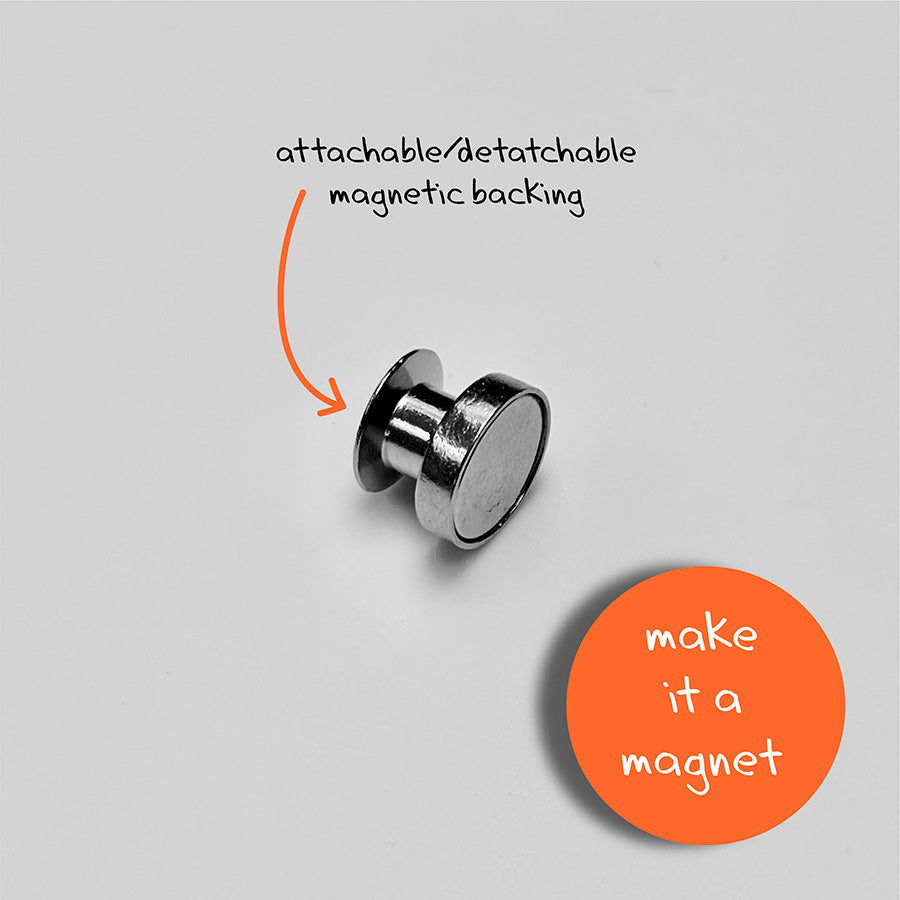 Pack of 3 Magnet Backings for Pins