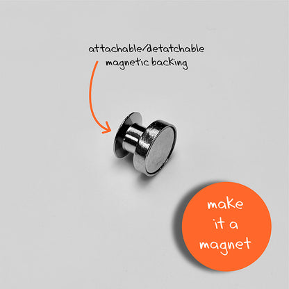 Pack of 3 Magnet Backings for Pins