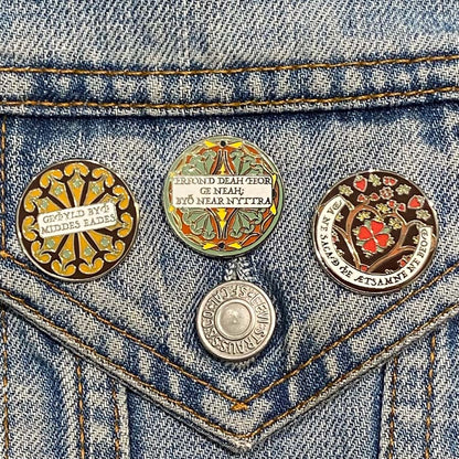 All 3 Old English Enamel Pins