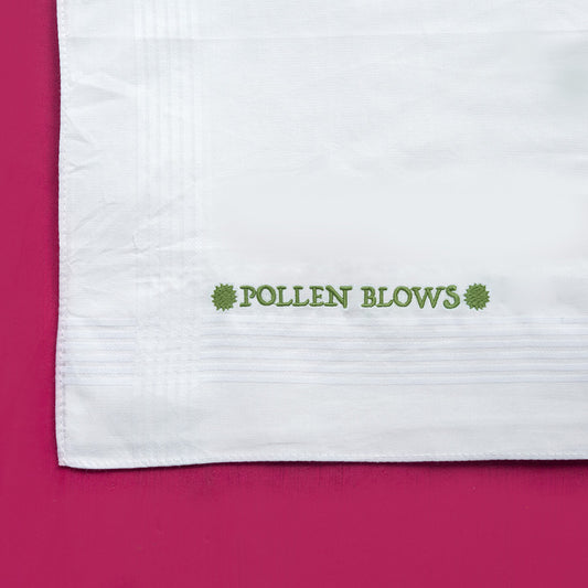 Pollen Blows - Embroidered Cotton Handkerchief