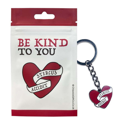 Shit Happens Latin Motto Keyring