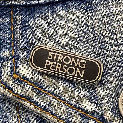 Strong Person Enamel Pin