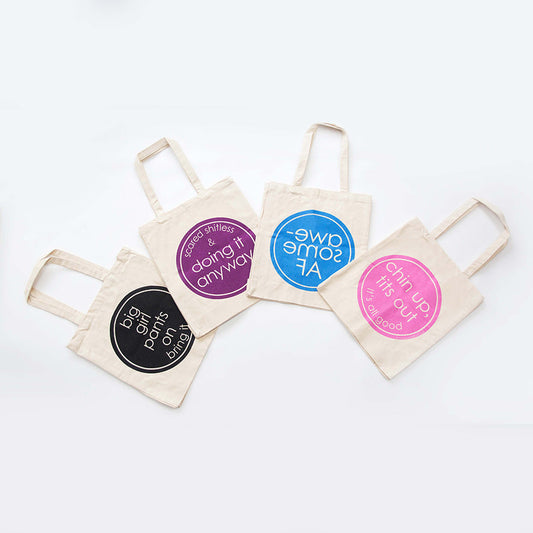 2 for £30 Screen Printed Glitter Tote Bags - Limited Time Offer