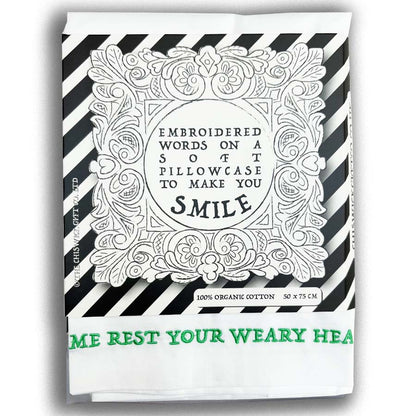 Embroidered Cotton Pillowcase - Set of Six