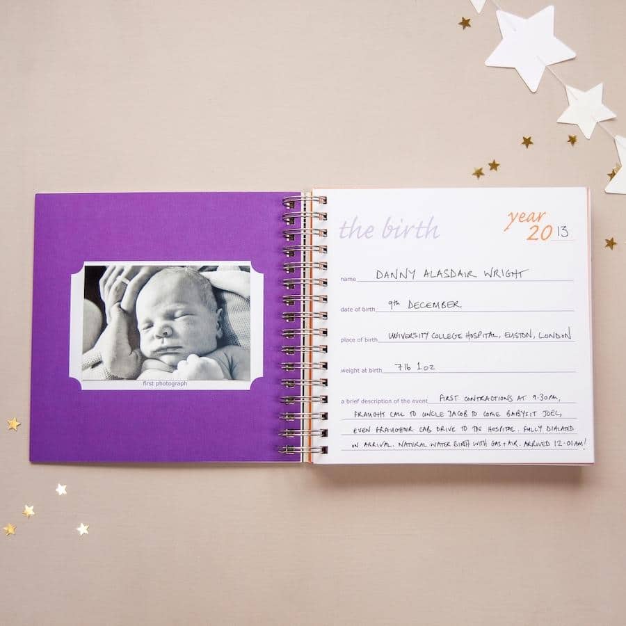 Baby store birthday book