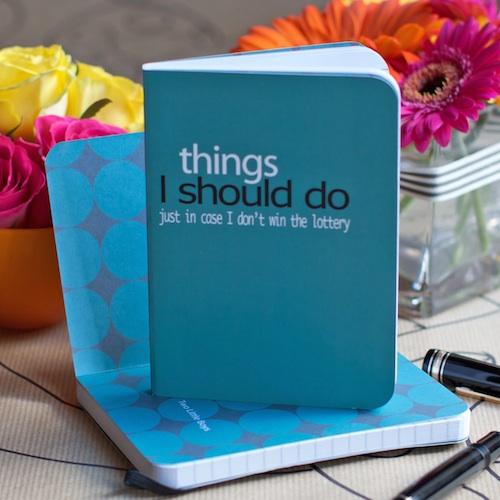 A6 Size Things I Should Do Just In Case I Don't Win The Lottery Lined Notebook