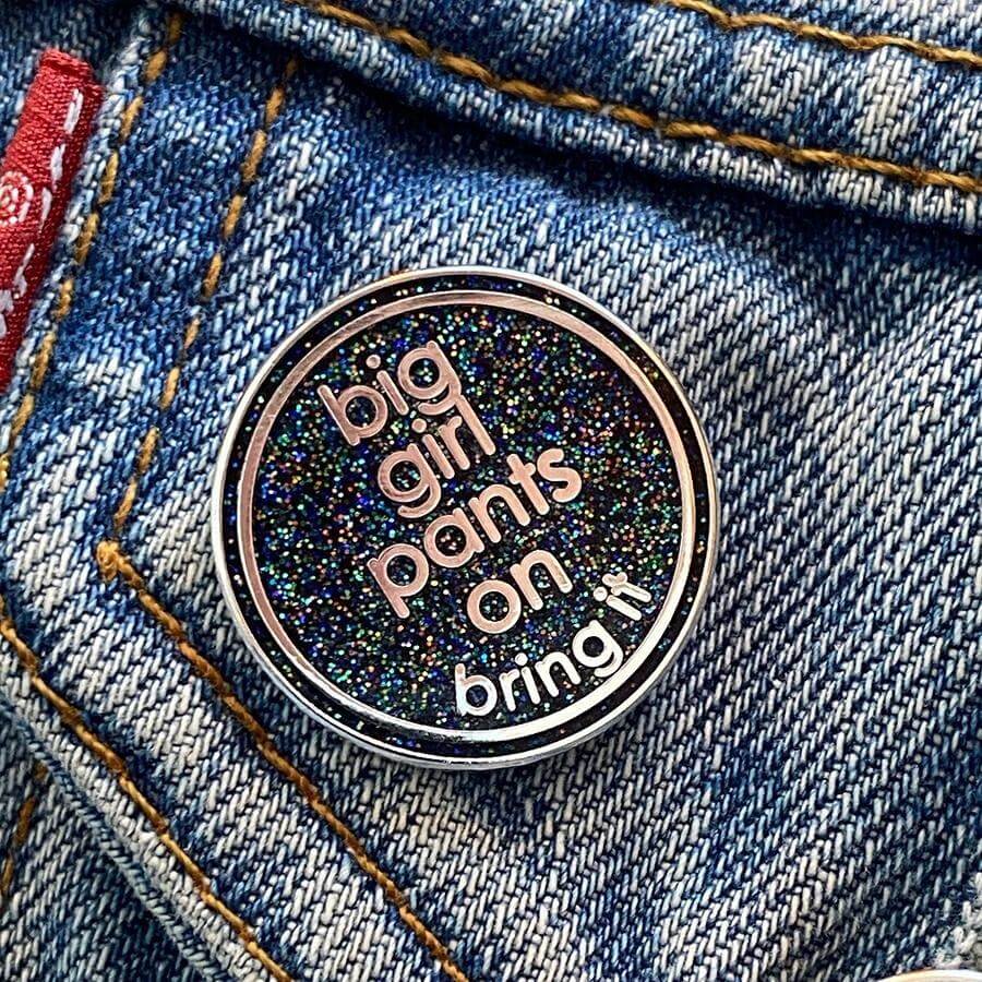 Fab Four No-Swears Set of Glitter Pins For Best Friends