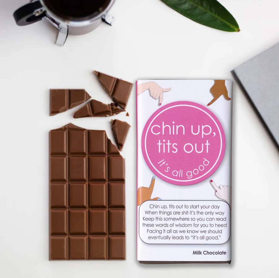 Chin Up Tits Out Milk Chocolate Bar