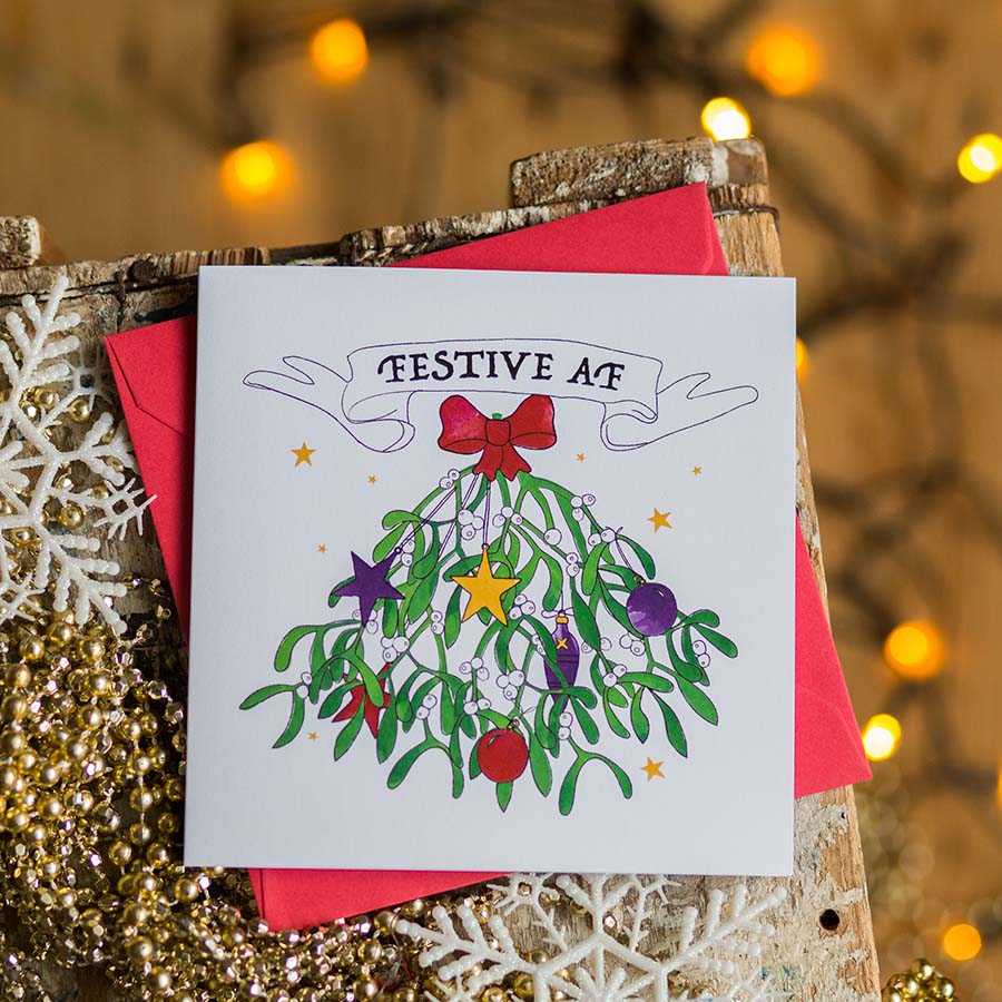 Festive AF - Greetings Card