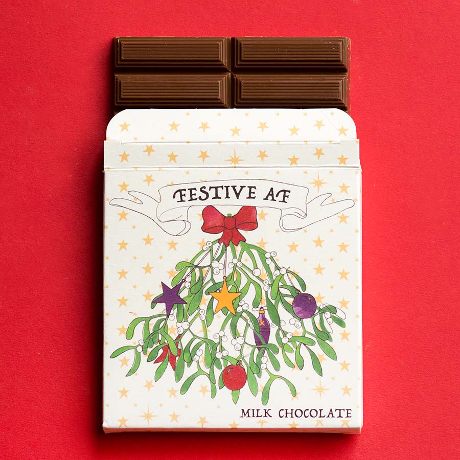 Festive AF Christmas Milk Chocolate Bar