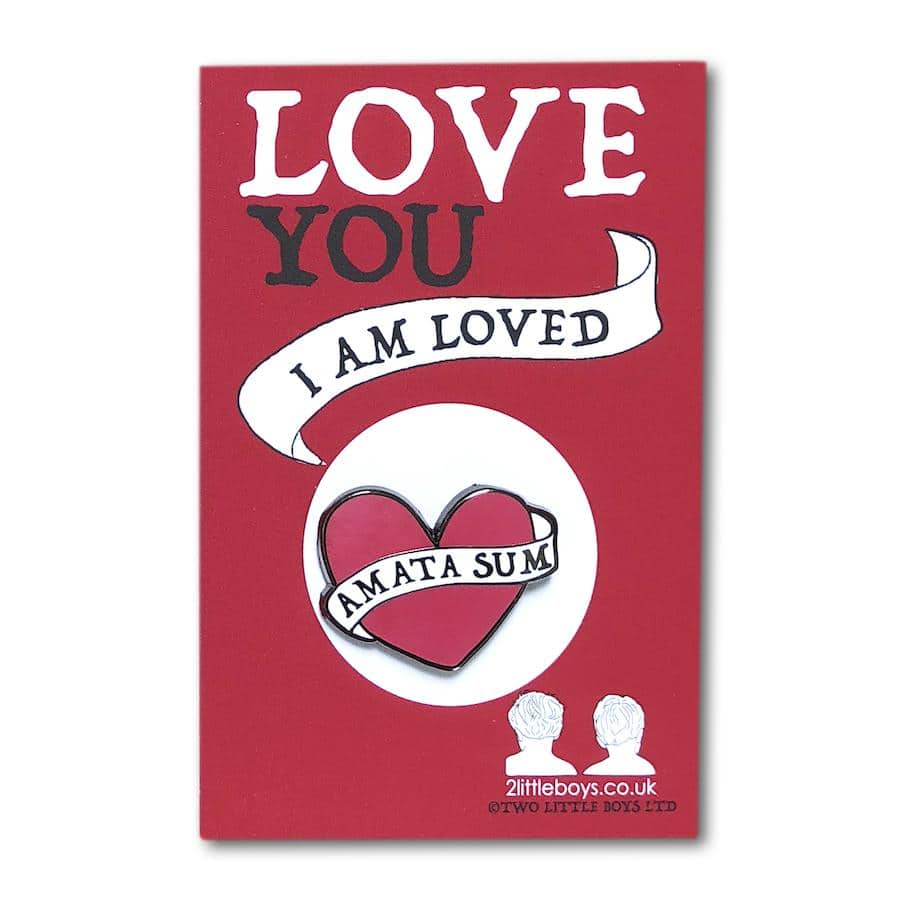You Are Loved Latin Motto Enamel Pin