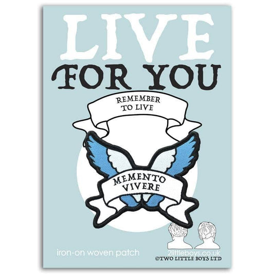 Remember To Live Latin Motto Iron-On Woven Patch