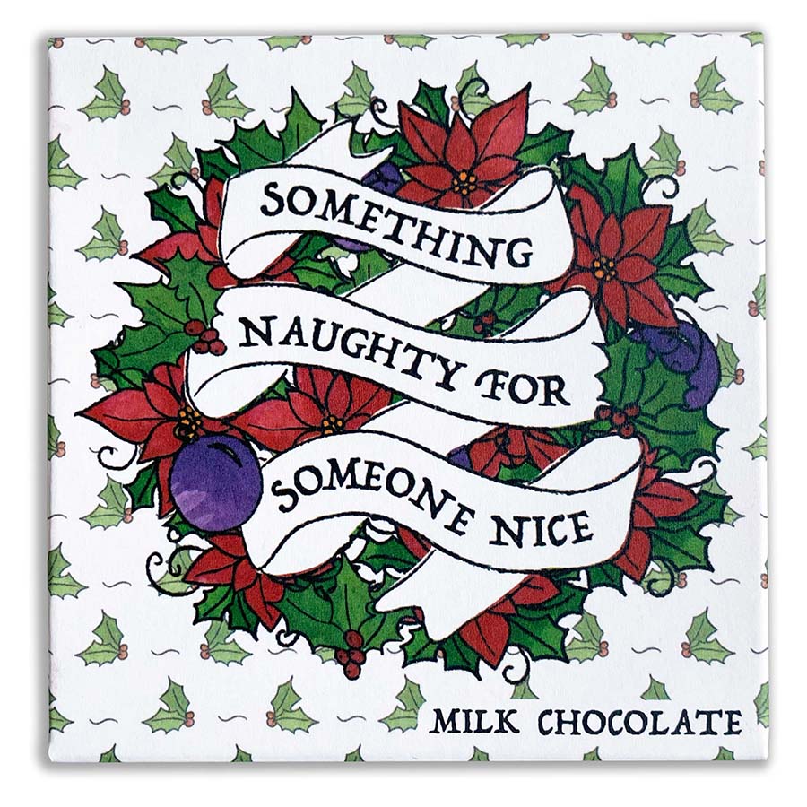 Something Naughty for Someone Nice Handcrafted Milk Chocolate Bar