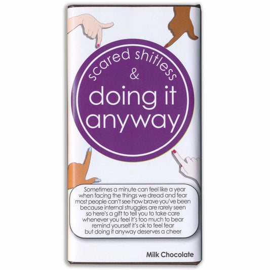 Scared Shitless & Doing It Anyway Milk Chocolate Bar