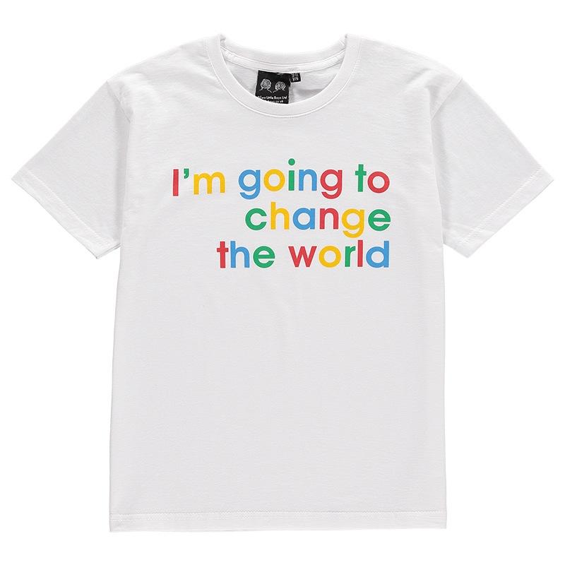 Children's I'm Going To Change The World Slogan Tee