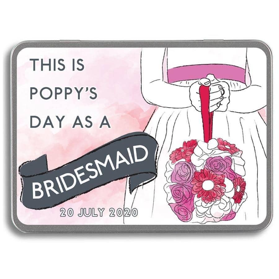 Personalised This Is My Day As A Bridesmaid Activity Pack