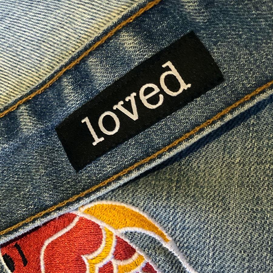 Beloved Person - Fully Embroidered Japanese Motto with Koi in Harmony - Vintage Levi's Denim Jacket