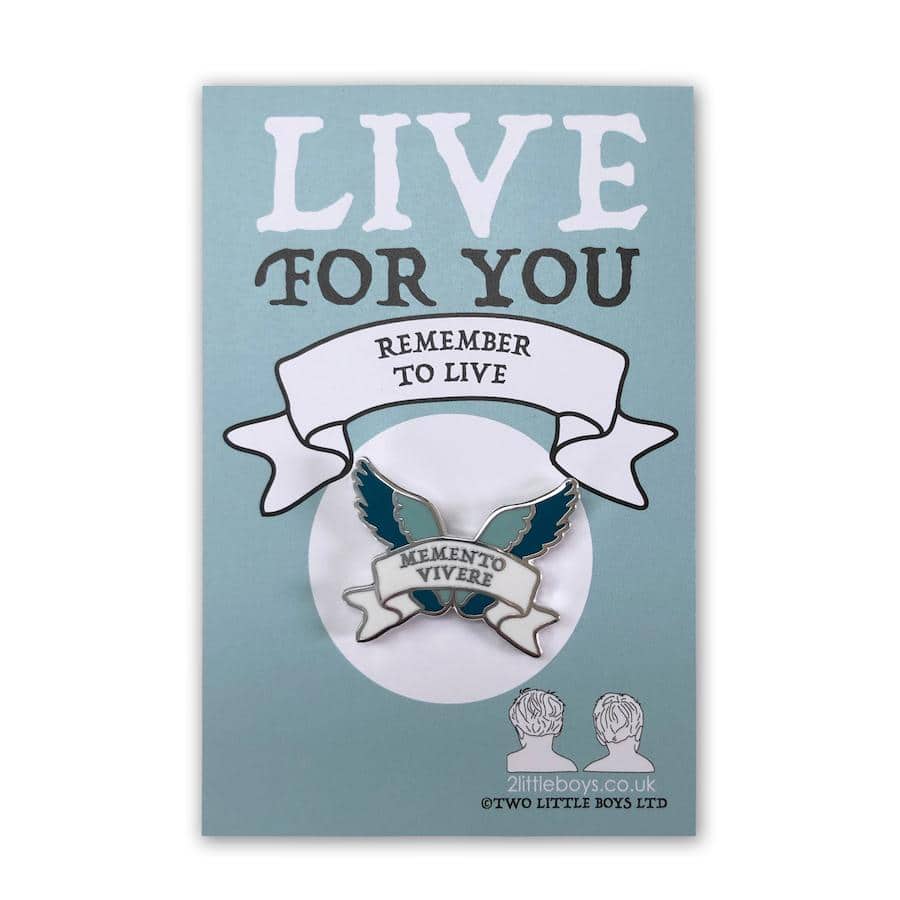 Remember To Live Latin Motto Enamel Pin