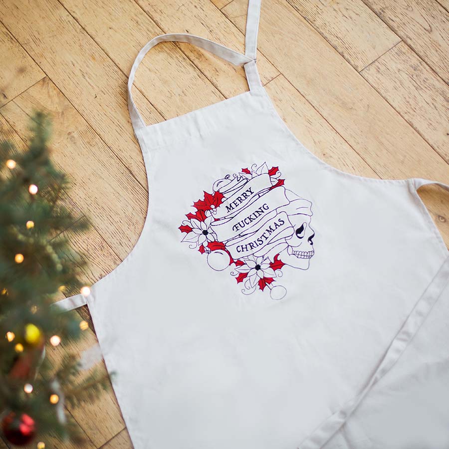 Merry Fucking Christmas - Screen Printed Festive Apron