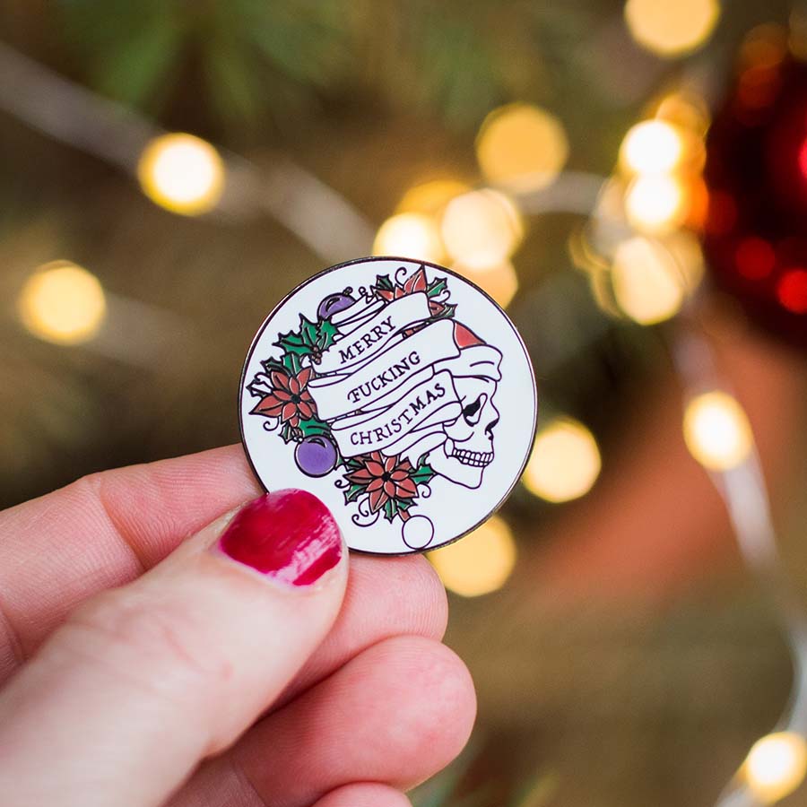 Merry Fucking Christmas Enamel Pin