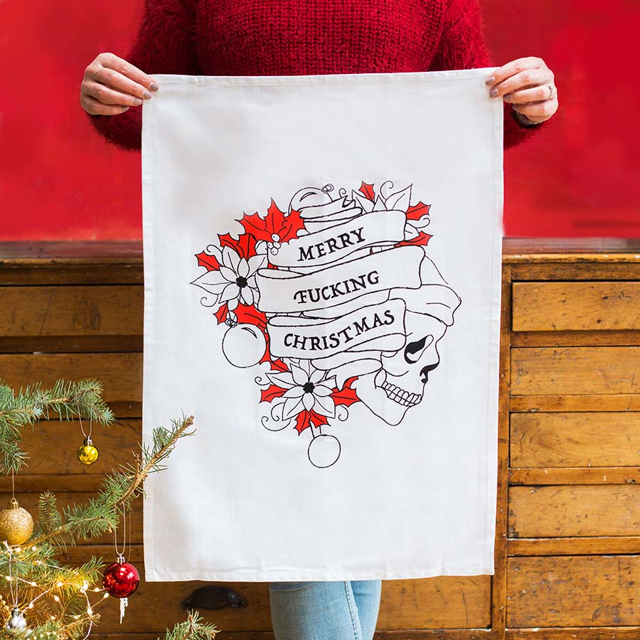 Merry Fucking Christmas - Tea Towel