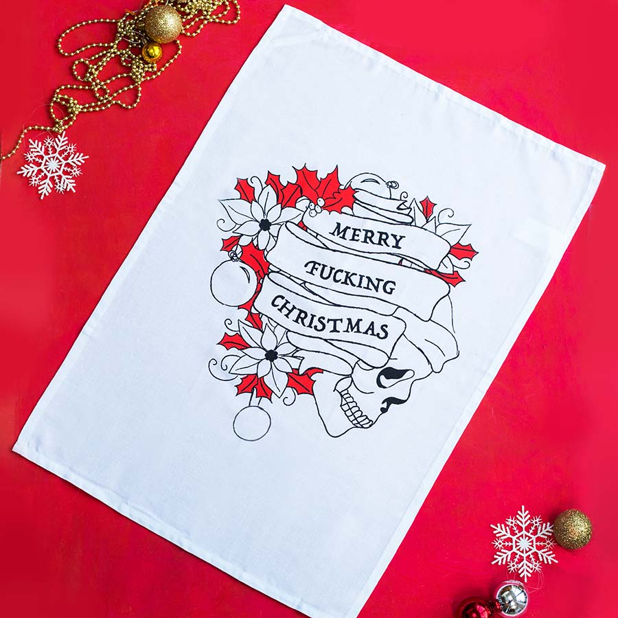 Merry Fucking Christmas - Tea Towel