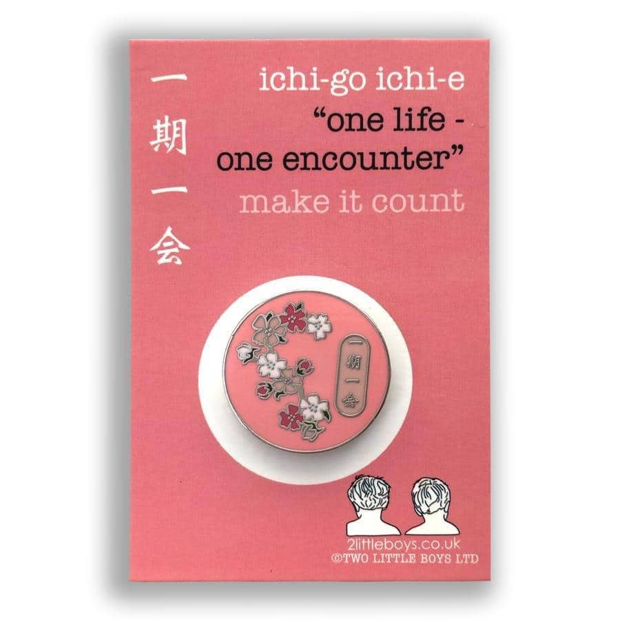 Make Each Day Count Japanese Cherry Blossom Enamel Pin