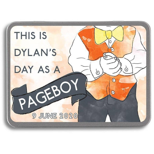 Personalised This Is My Day As A Pageboy Activity Pack