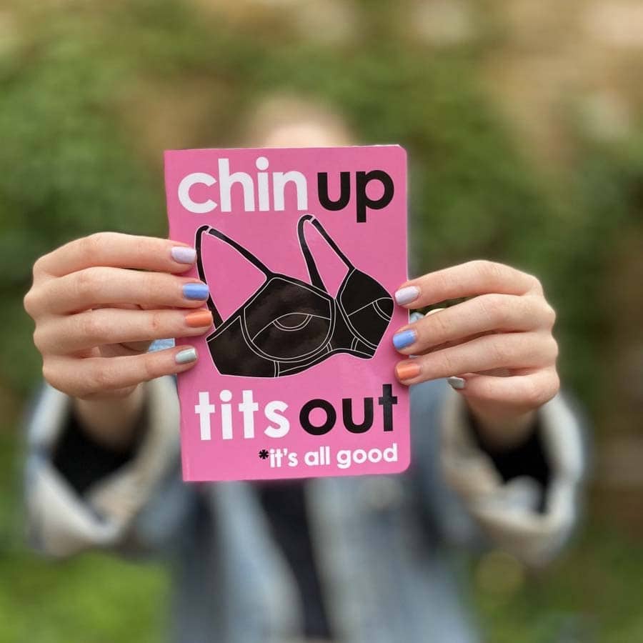 Chin Up Tits Out Notebookcard